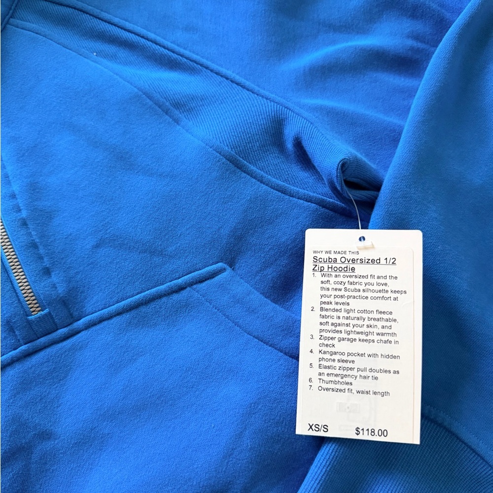Poolside Scuba Oversized 1/2 Zip Hoodie Lululemon - Picture 4 of 8